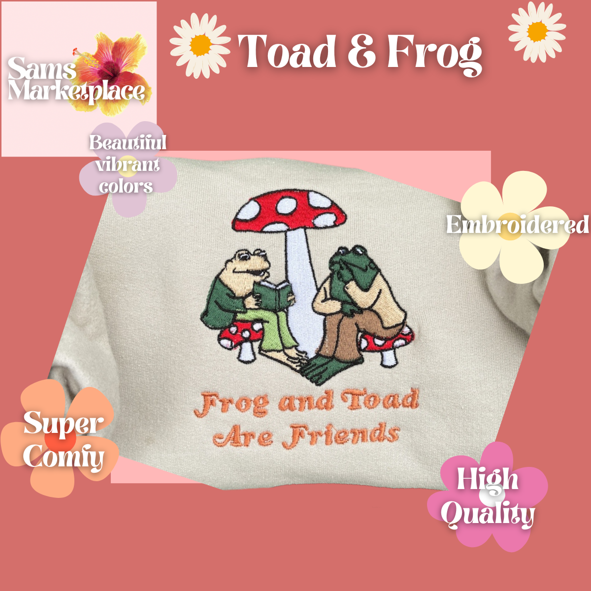 Frog Embroidered Crew